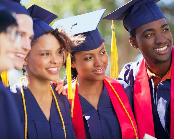 Students at graduation